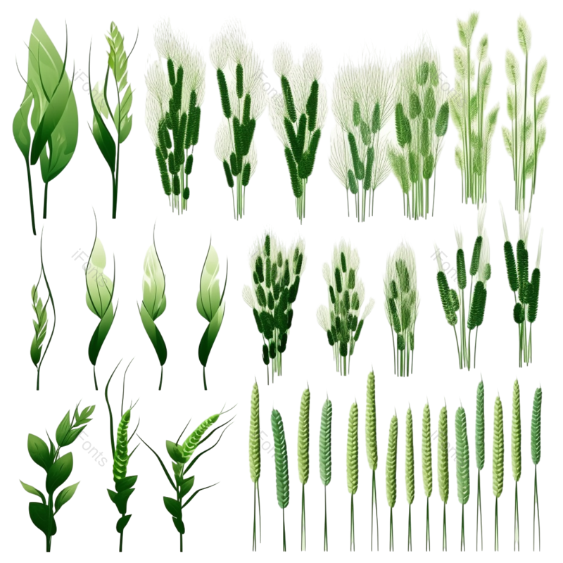 元素图片,秋天元素,麦穗PNG,春天免抠素材